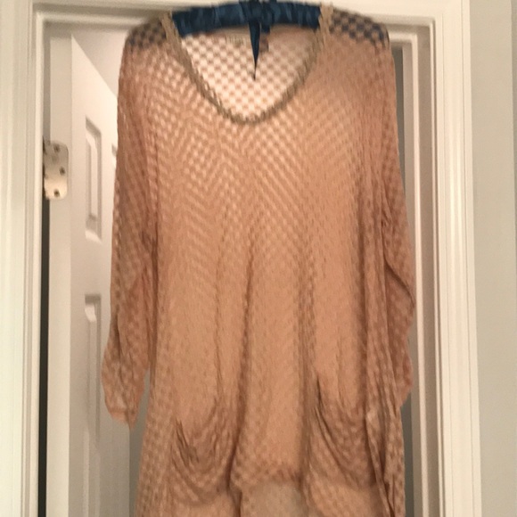 indigo soul Tops - 3/$10 Indigo Soul Sheer BoHo Top- Large